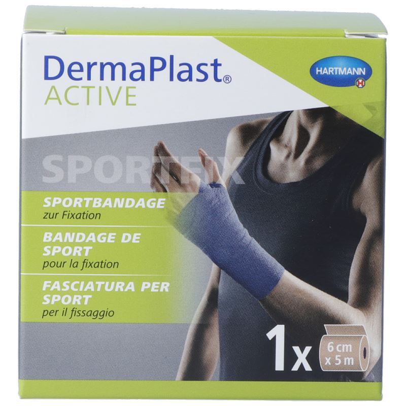 DERMAPLAST Active Sportbandage 6cmx5m blau