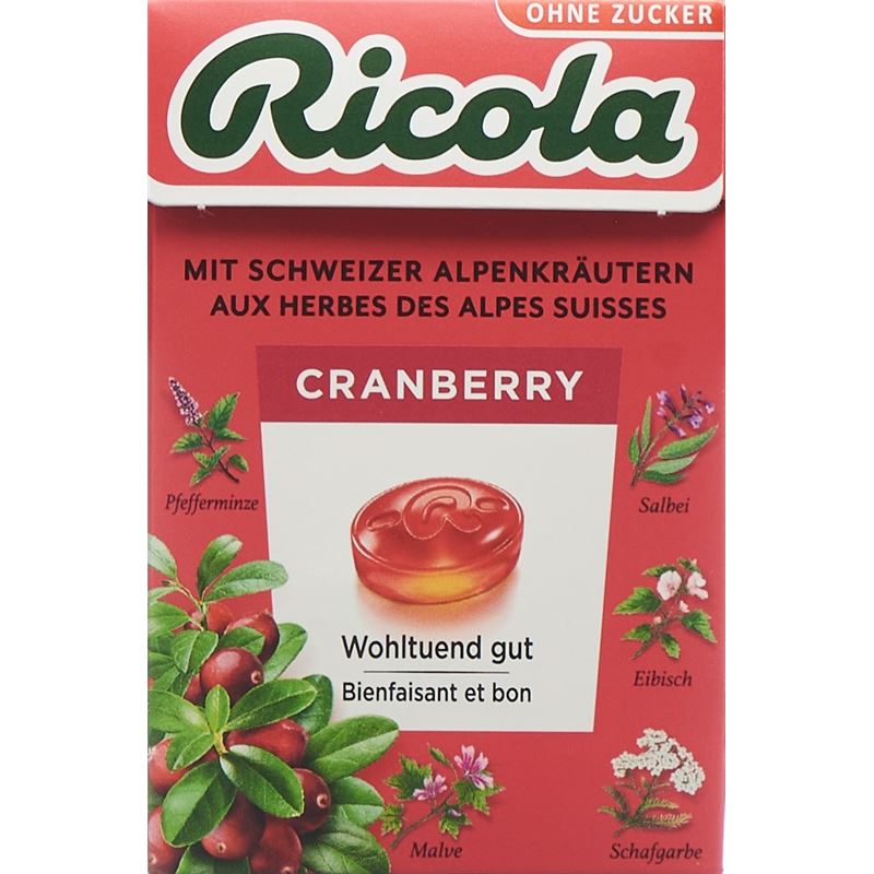 RICOLA Bonbons Cranberry oZ mS Box 50 g