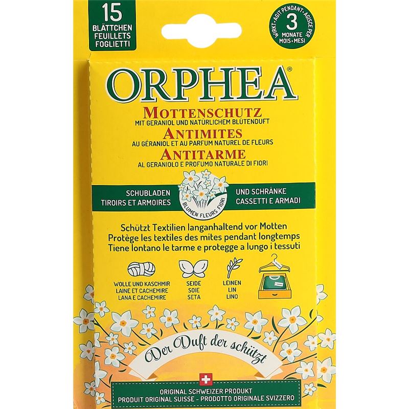 ORPHEA Mottenschutz Blätter Blüten 12+3Stk Aktion