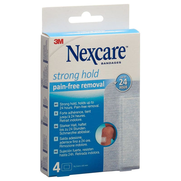 3M NEXCARE Strong Hold Pads 76.2x101mm 4 Stk