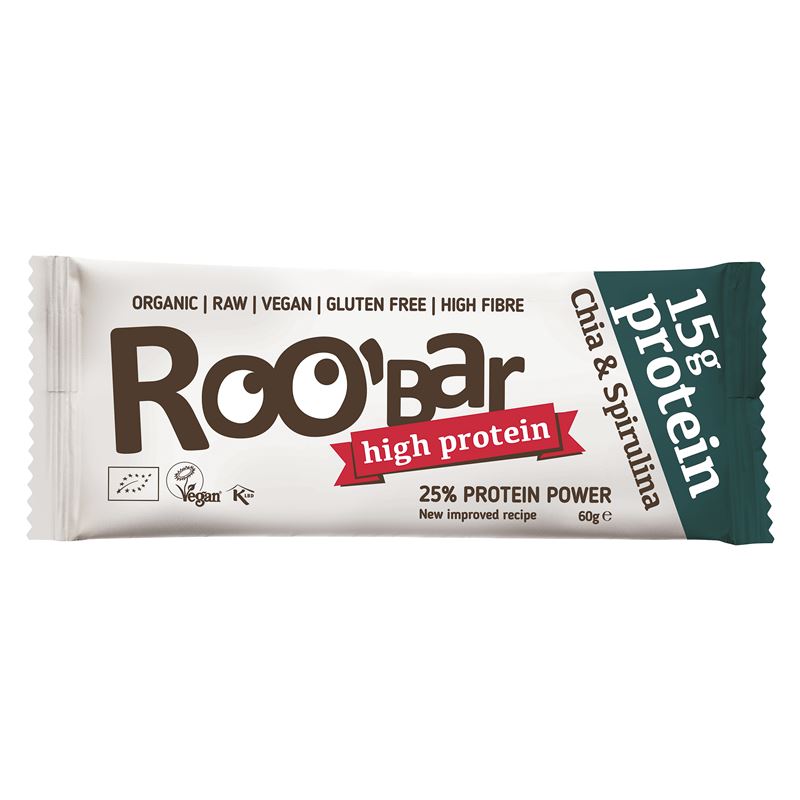 ROOBAR Protein-Riegel Chia&Spirulina 60 g