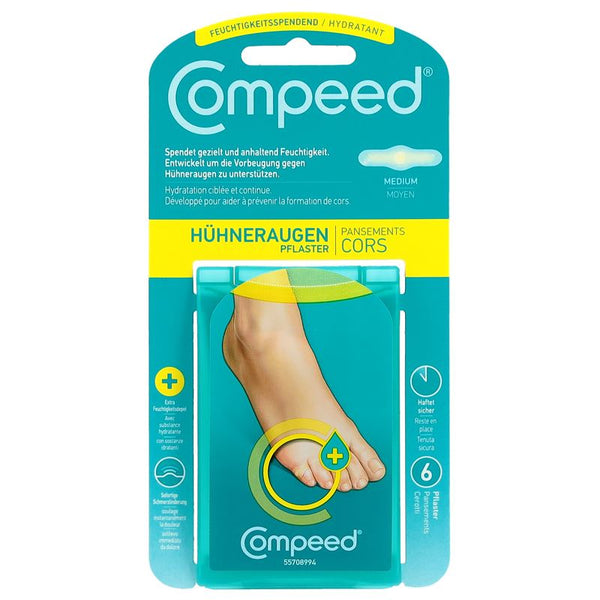 COMPEED Hühneraugenpflaster M feuchtig 6 Stk