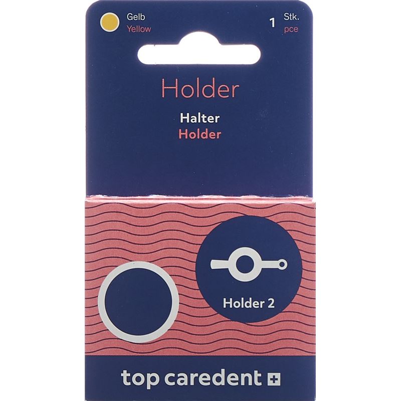 TOP CAREDENT Holder 2 Halter Interdental S gelb
