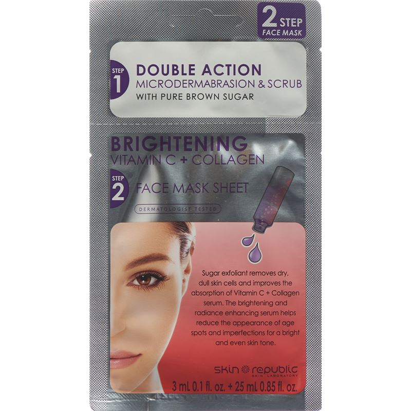 SKIN REPUBLIC 2 Step Brigh Vit C+Collag Mask 25 ml