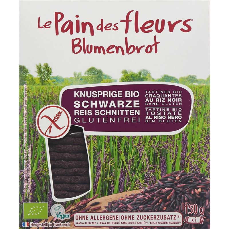 BLUMENBROT Knusprige Schnitten Schwarz Reis 150 g