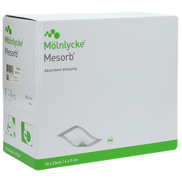 MESORB Absorbier Saugverband 10x23cm steril 50 Stk