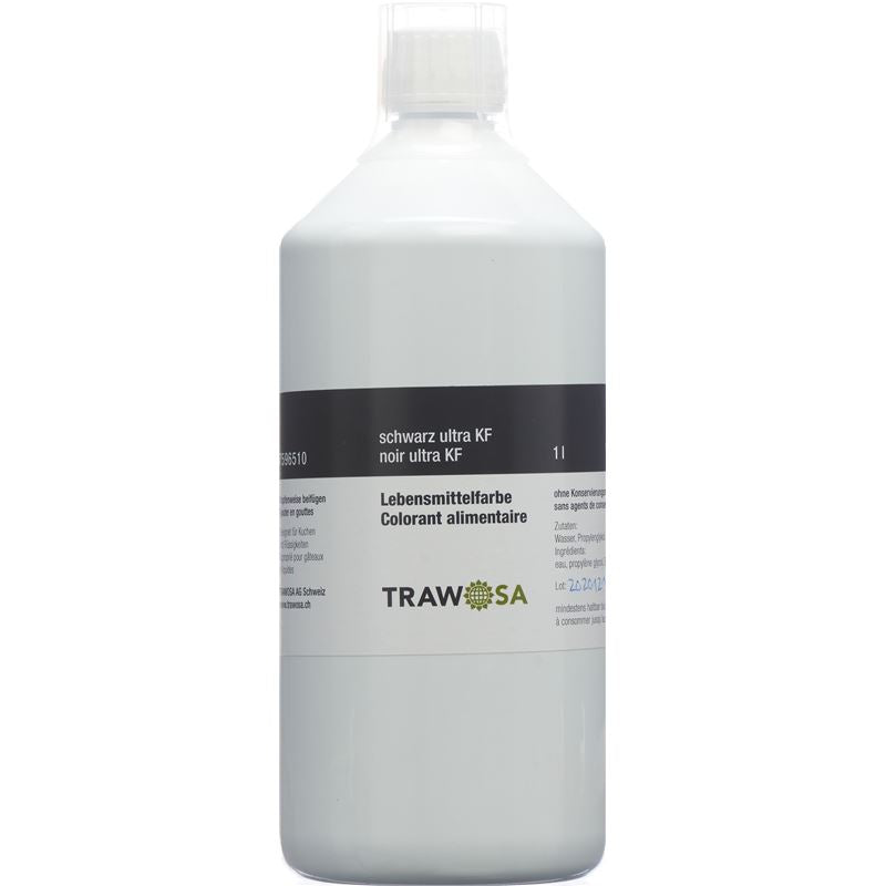 TRAWOSA Lebensmittelfarbstoff schwa Ult KF 1000 ml