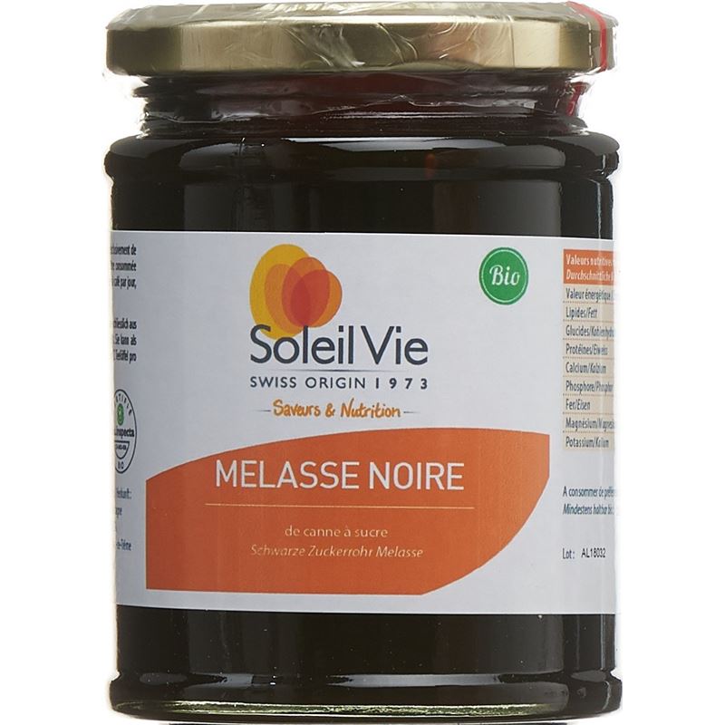 SOLEIL VIE Schwarze Melasse Rohrzucker Bio 340 g