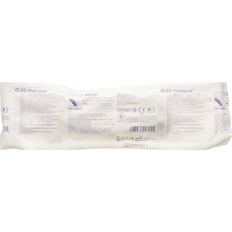 BD PLASTIPAK Wund Blasenspritze 100ml 3teilig