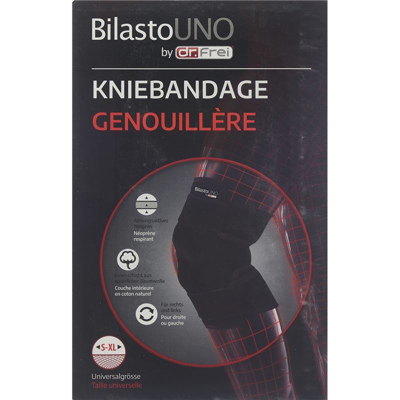 BILASTO Uno Kniebandage S-XL mit Velcro