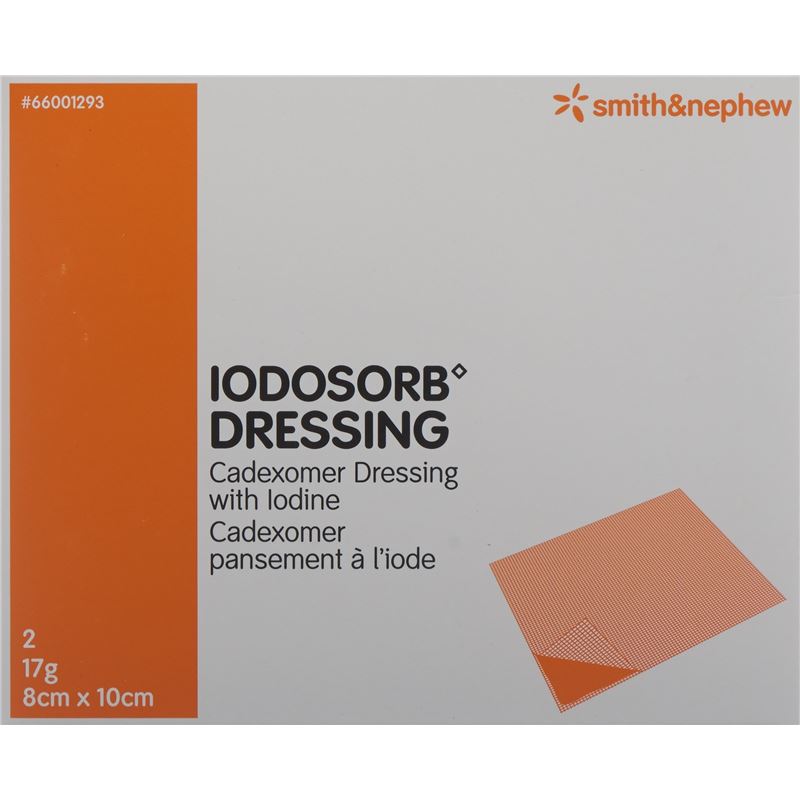 IODOSORB Dressing 17 g 8x10cm 2 Stk