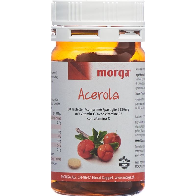 MORGA Acerola Tabl 80 mg Vitamin C 80 Stk
