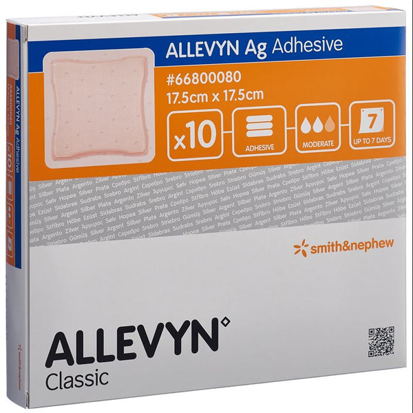ALLEVYN AG ADHESIVE Wundkompr 17.5x17.5cm 10 Stk