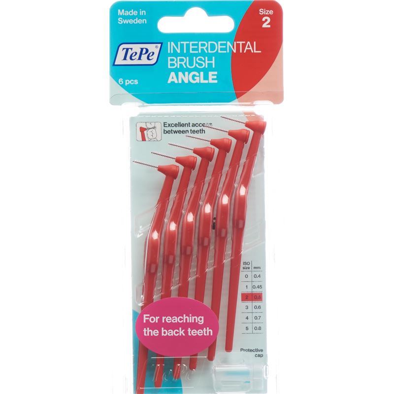 TEPE Angle Interdental-Brush 0.5mm rot 6 Stk