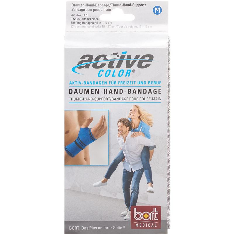 BORT ActiveColor Daumen-Hand L blau