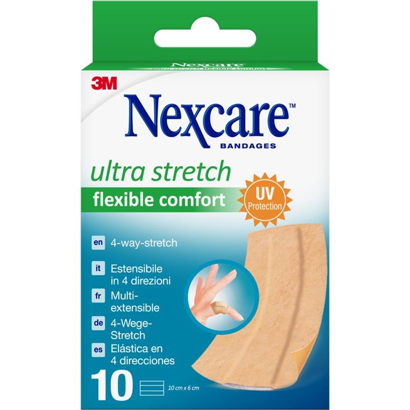 3M NEXCARE Pflaster Ult Stretch Band 6x10cm 10 Stk