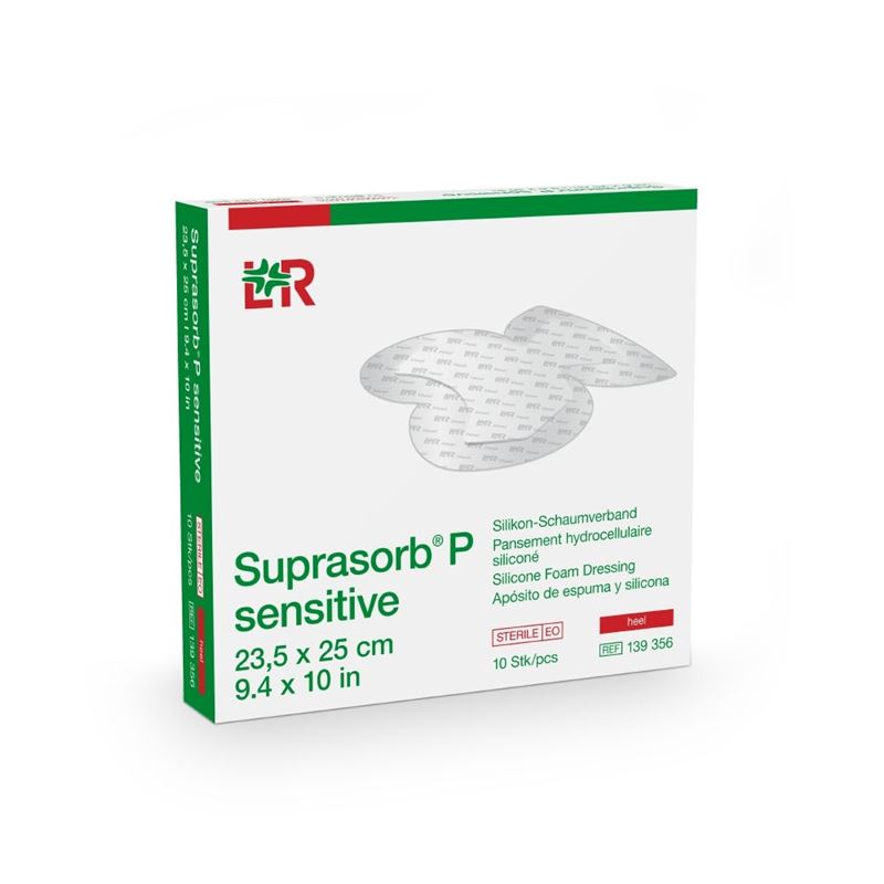 SUPRASORB P sensitive border Heel 23.5x25cm 10 Stk