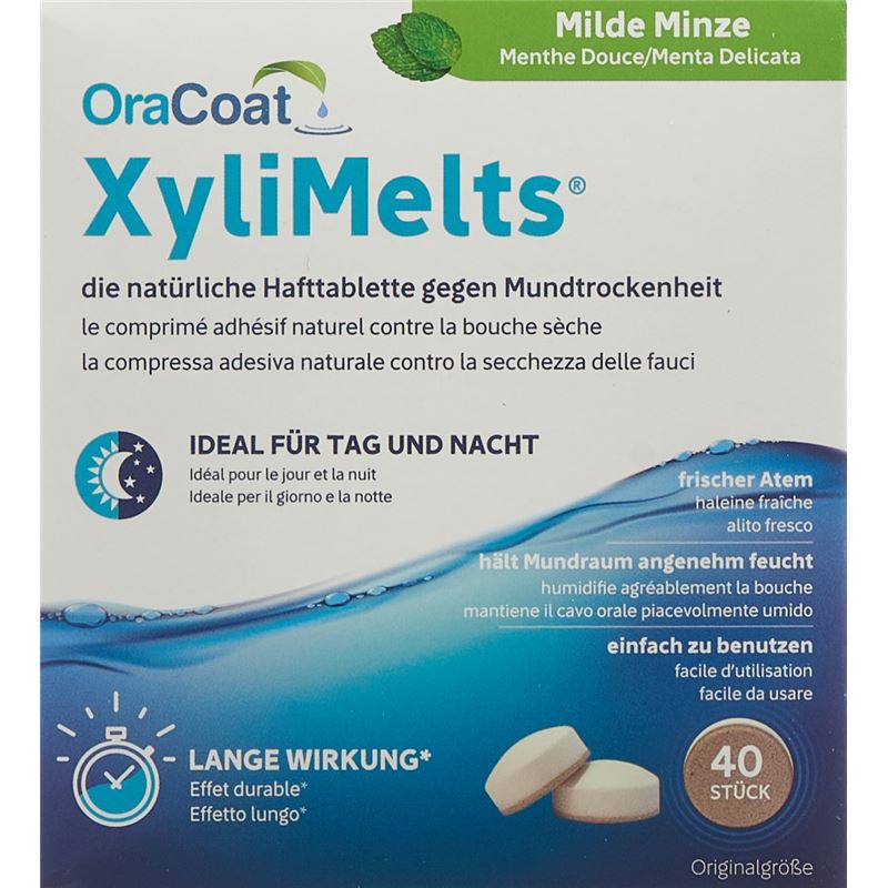 XYLIMELTS Hafttabl Mundtrockenheit Minze 40 Stk