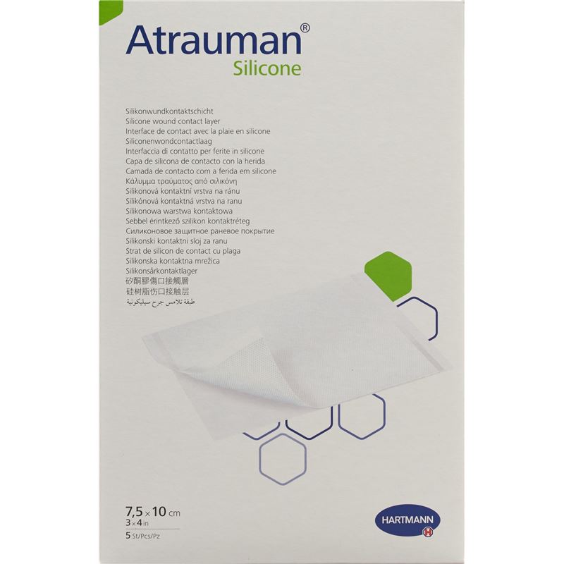 ATRAUMAN Silicone 7.5x10cm steril 5 Stk
