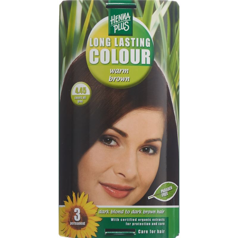 HENNA PLUS Long Last Colour warm brown 4.45
