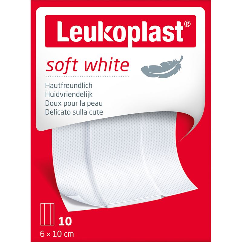LEUKOPLAST soft white 6x10cm 10 Stk