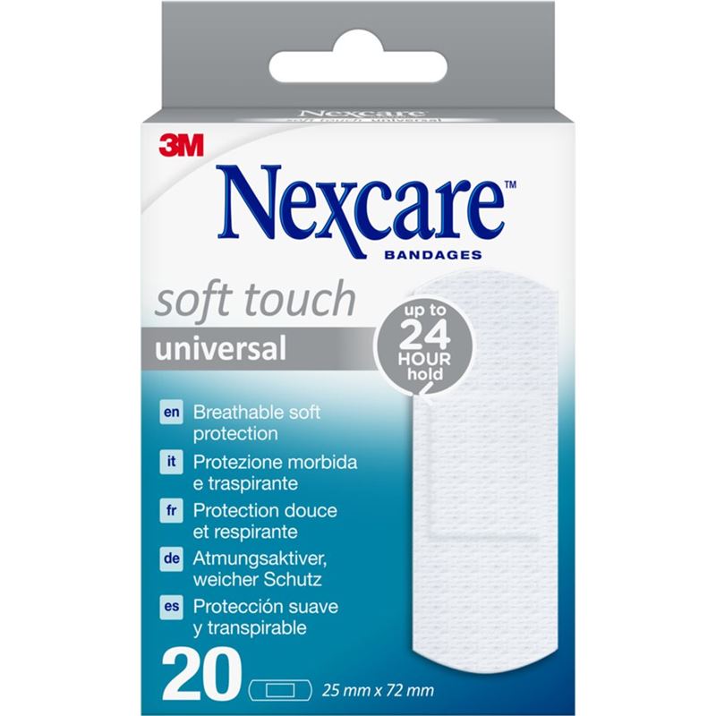 3M NEXCARE Soft Touch univer Pflast 25x72mm 20 Stk
