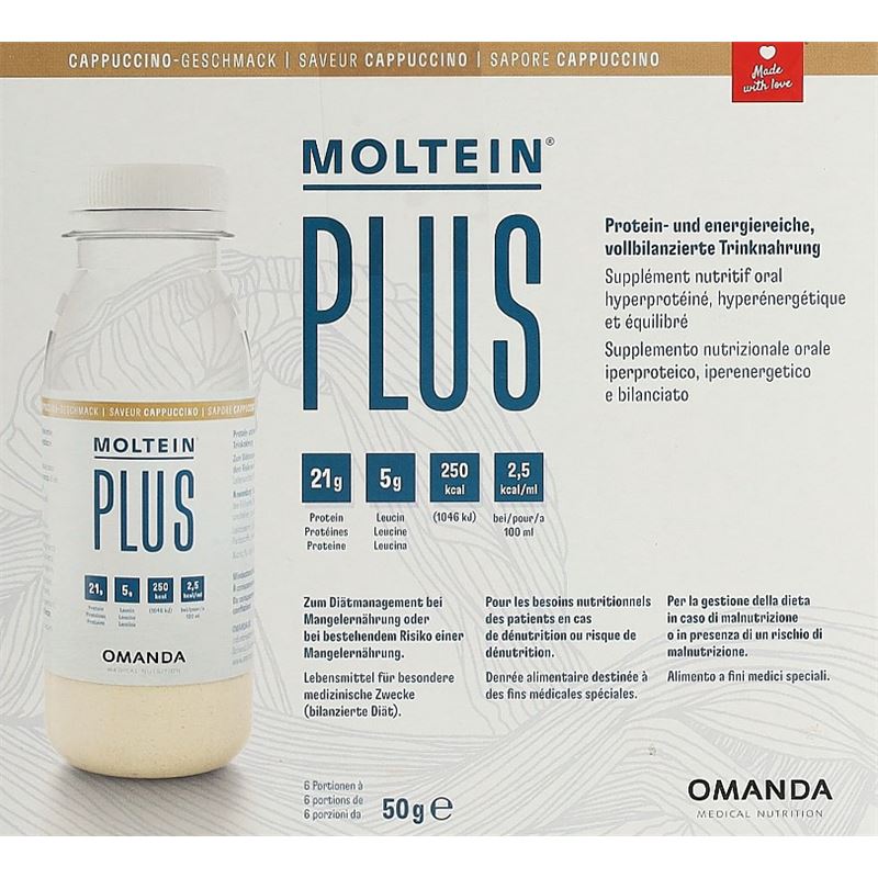 MOLTEIN PLUS 2.5 Cappuccino 6 Fl 55 g