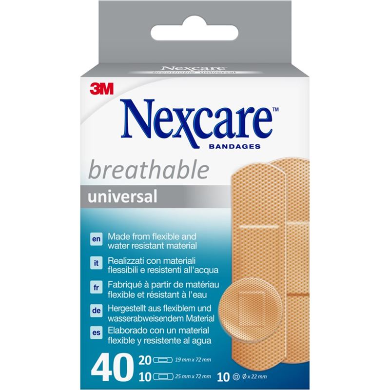 3M NEXCARE Breathable univer Pflast 3 Gröss 40 Stk