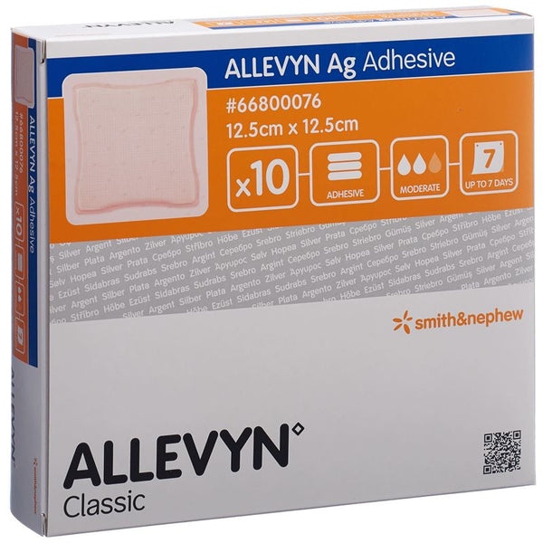 ALLEVYN AG ADHESIVE Wundkompr 12.5x12.5cm 10 Stk