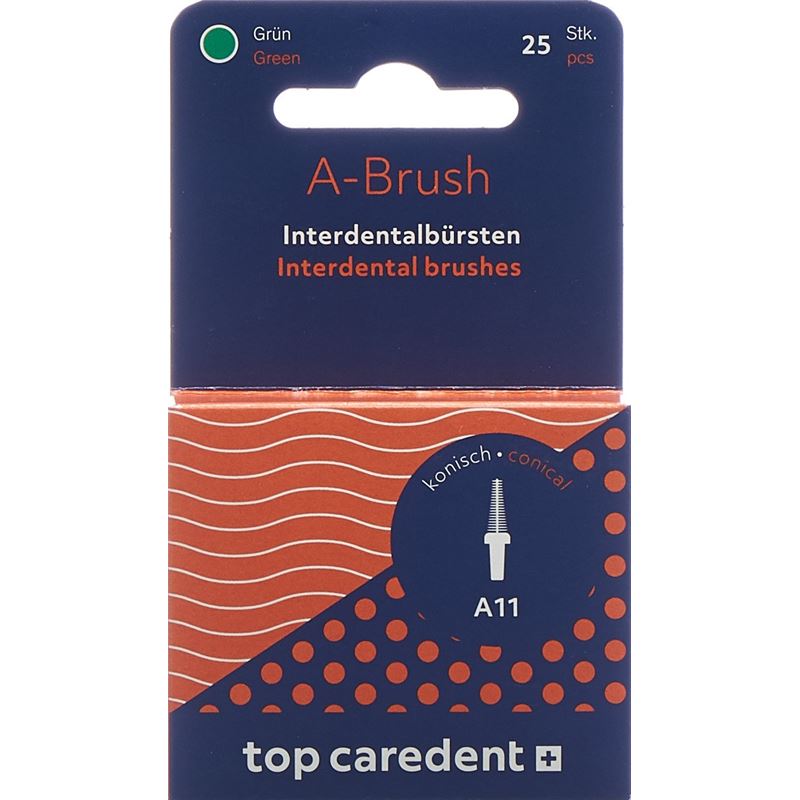TOP CAREDENT A-Brush 11 IDBH-GK grün kon 25 Stk