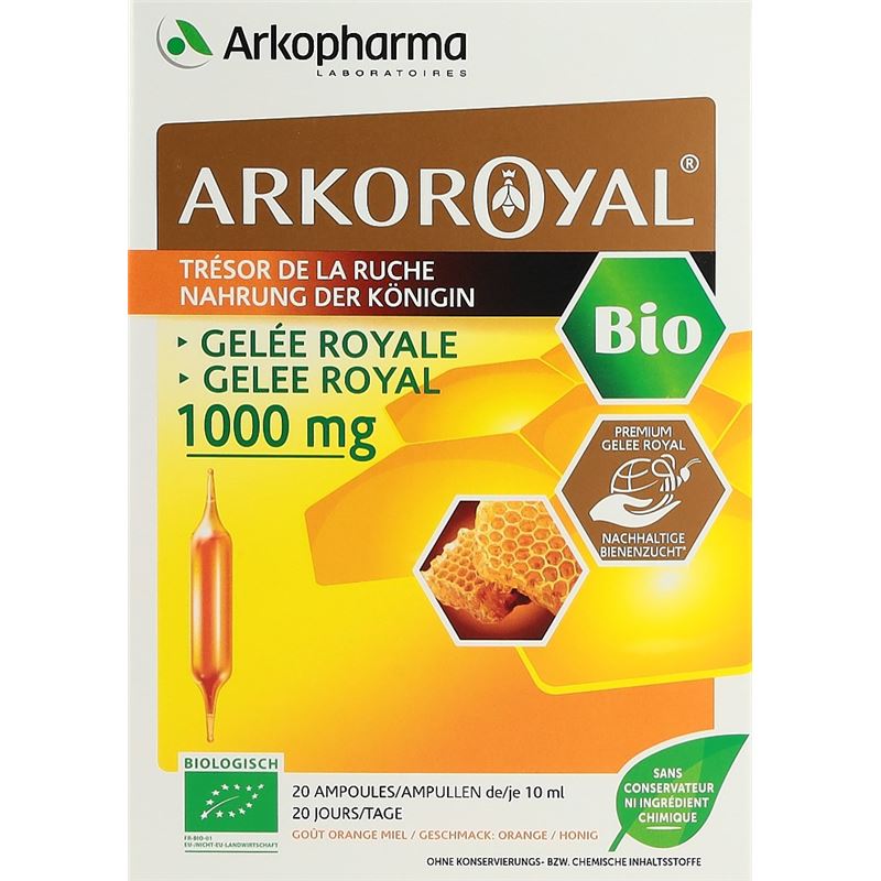 ARKOROYAL Gelée Royale 1000 mg Bio Trinkamp 20 Stk