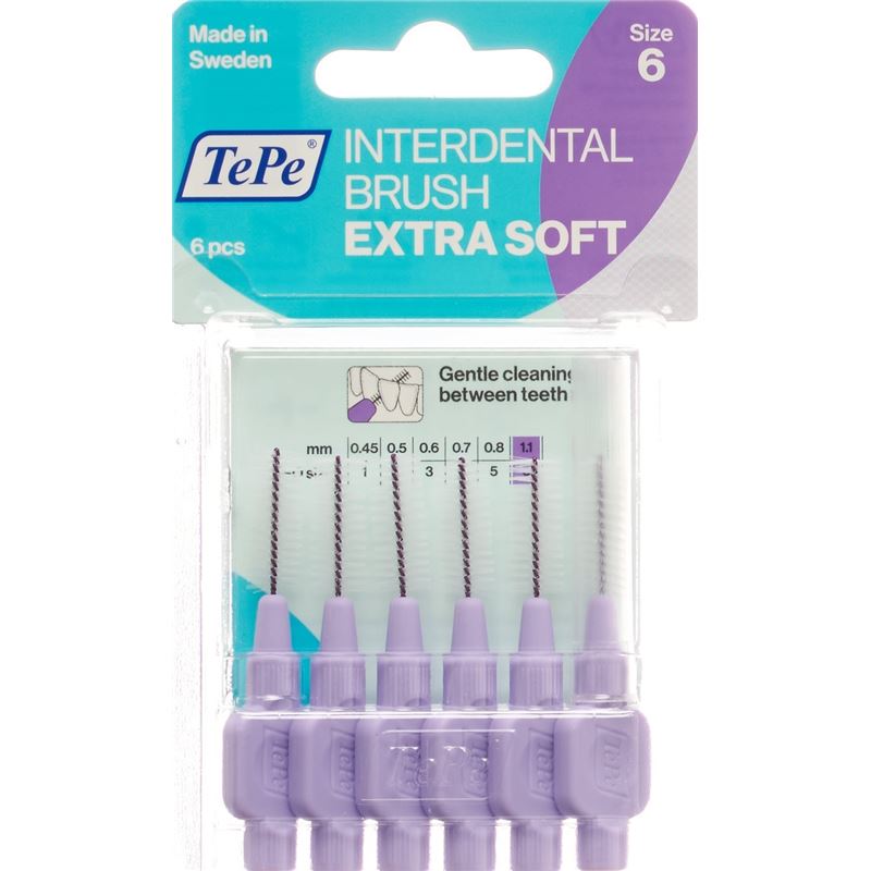 TEPE Interden Brush 1.1mm x-soft viol Blist 6 Stk
