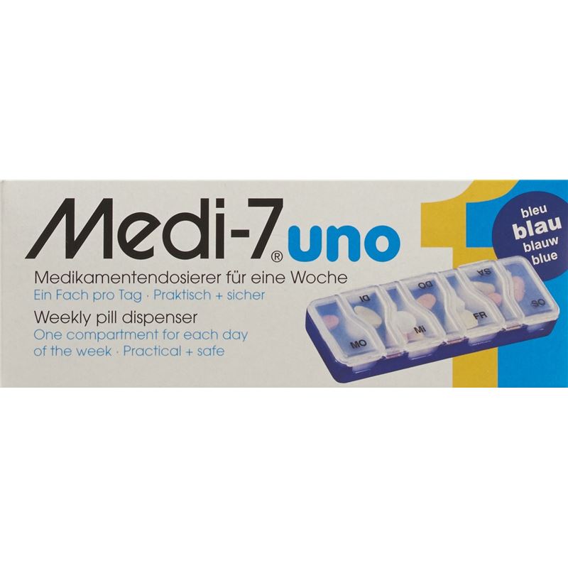 MEDI-7 Medikamentendosierer uno 7 Tage blau