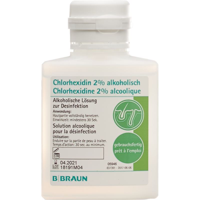 B. BRAUN Chlorhexidine 2 % ungefärbt 100 ml