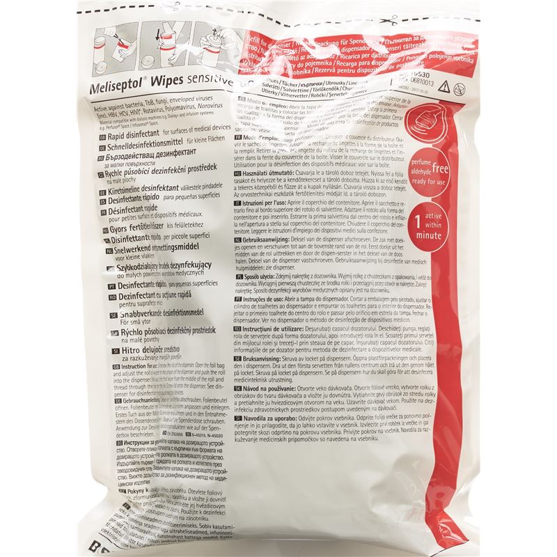 MELISEPTOL Wipes sensitive Nachfüllpack