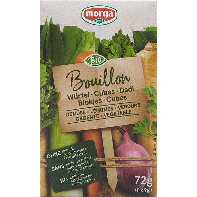 MORGA Gemüse Bouillon Würfel go clean Bio 8 Stk