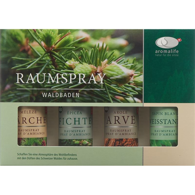AROMALIFE Geschenkset Raumspray Waldbaden 4x30ml