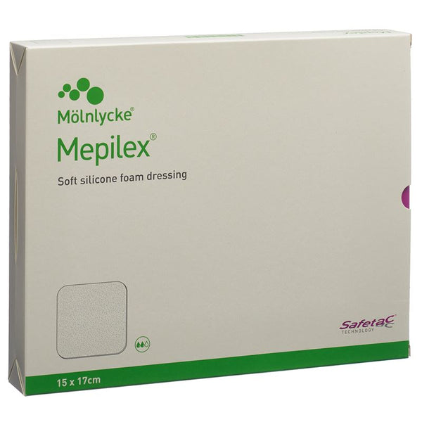 MEPILEX Schaumverband Safetac 15x17cm Si neu 5 Stk