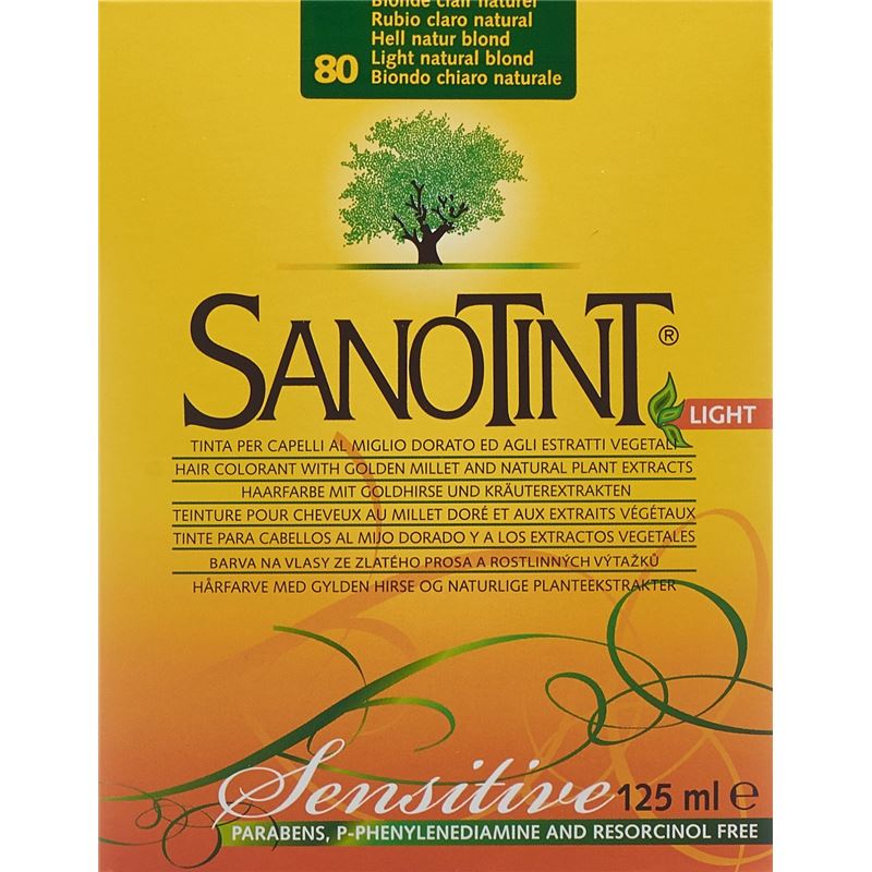 SANOTINT Sensitive Haarfarbe 80 hell naturblond