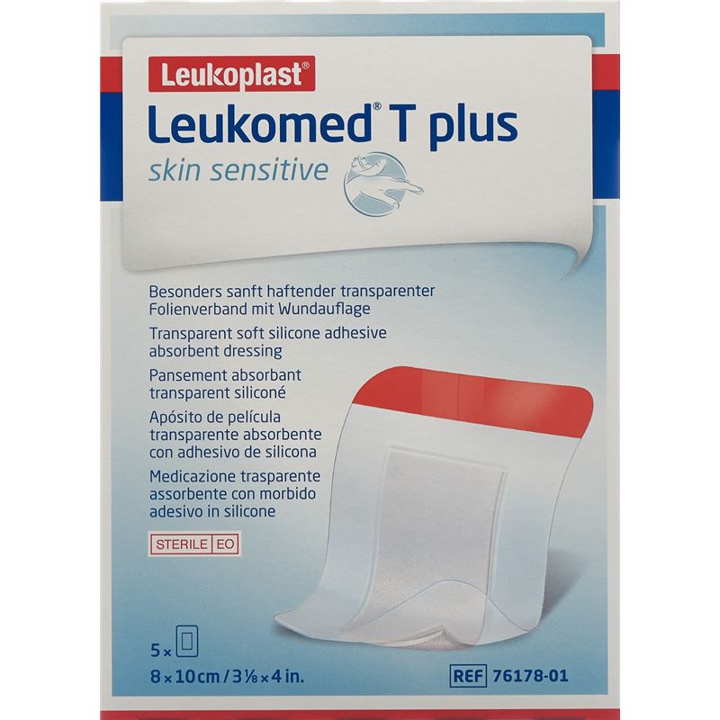 LEUKOMED T plus skin sensitive 8x10cm 5 Stk