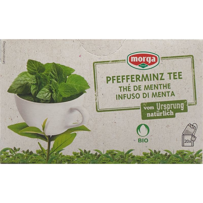 MORGA Pfefferminz Tee m/H Bio Knospe Btl 20 Stk