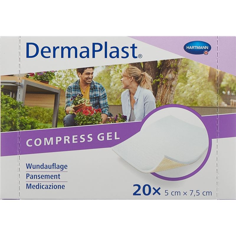 DERMAPLAST Compress Gel 5x7.5cm 20 Stk