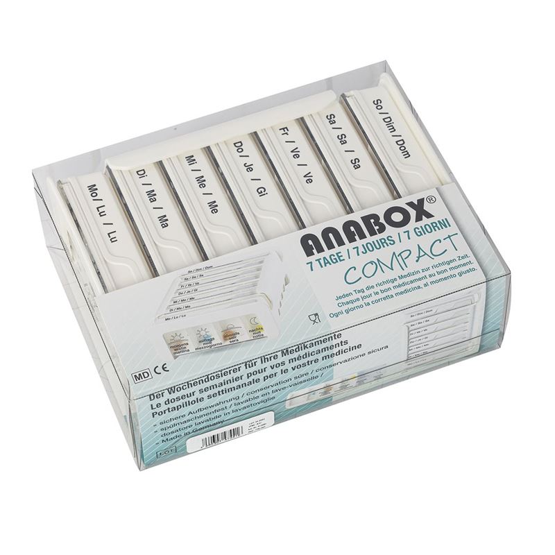 ANABOX Medidispenser compact 7Tage weiss 4 F D/F/I