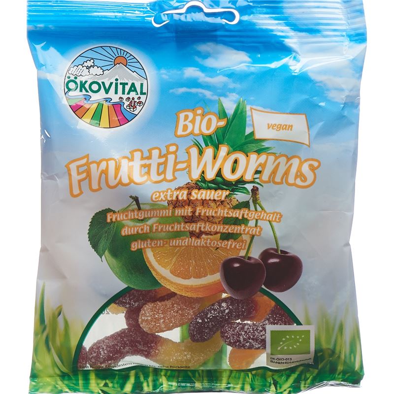 ÖKOVITAL Frutti-Worms ohne Gelatine 80 g