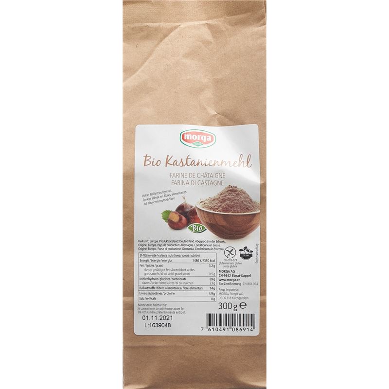 MORGA Kastanienmehl Bio glutenfrei 300 g