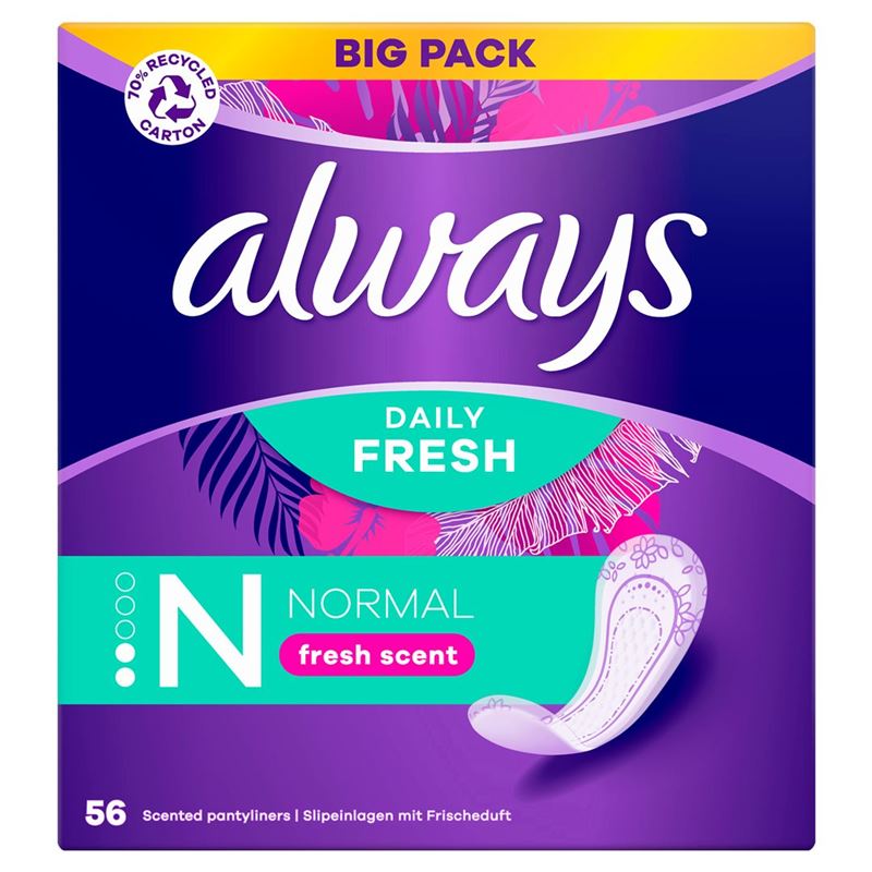 ALWAYS Slipeinlage Normal Frischeduft BigP 56 Stk
