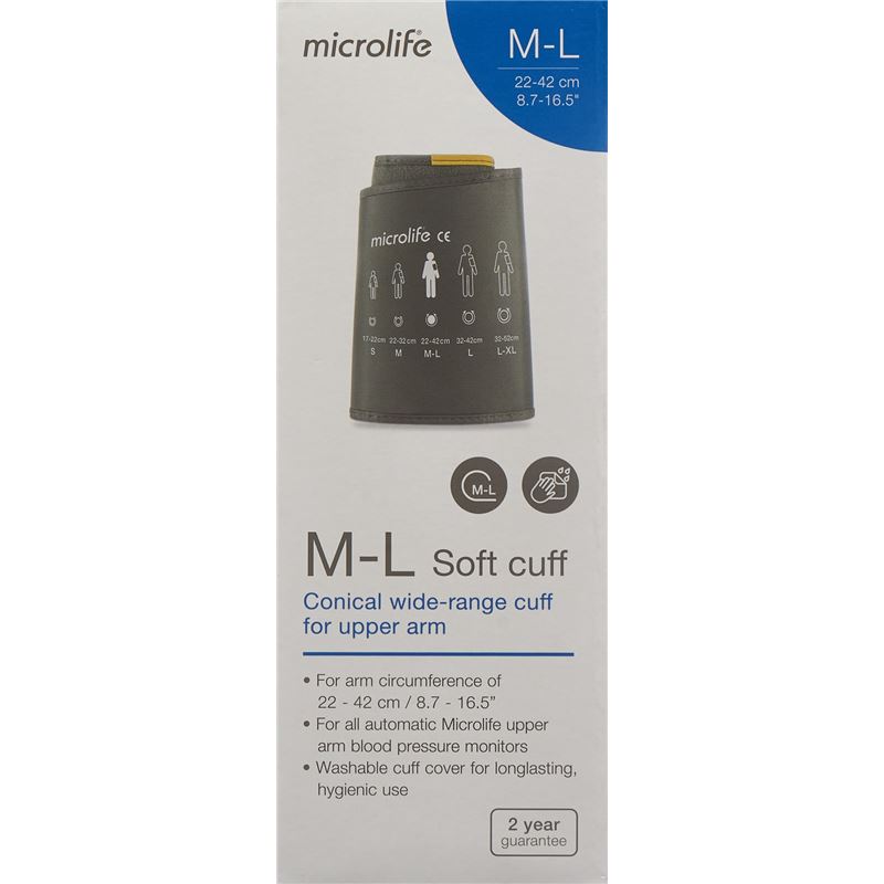 MICROLIFE Soft-Manschette Oberarm M-L 22-42cm anth