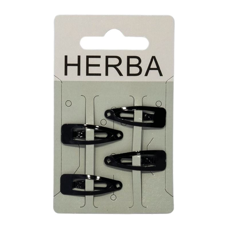 HERBA Clips 3.1cm schwarz 4 Stk