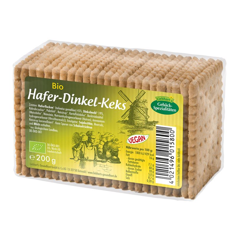 LIEBHARTS Hafer-Keks Bio 200 g