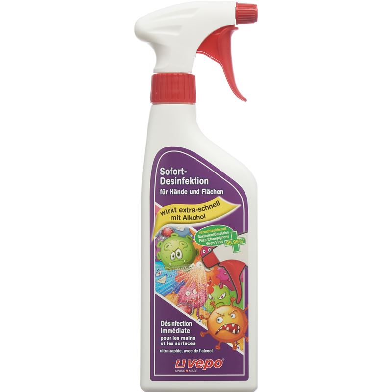 VEPO Sofort Desinfekt Hände Flächen Spr 500 ml